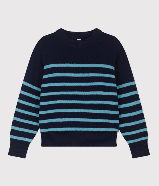 Women's' Woollen Breton Pullover SMOKING /AZUL