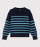 Women's' Woollen Breton Pullover SMOKING /AZUL