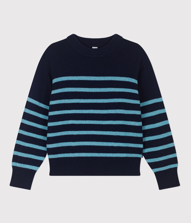 Women's' Woollen Breton Pullover blue/blue