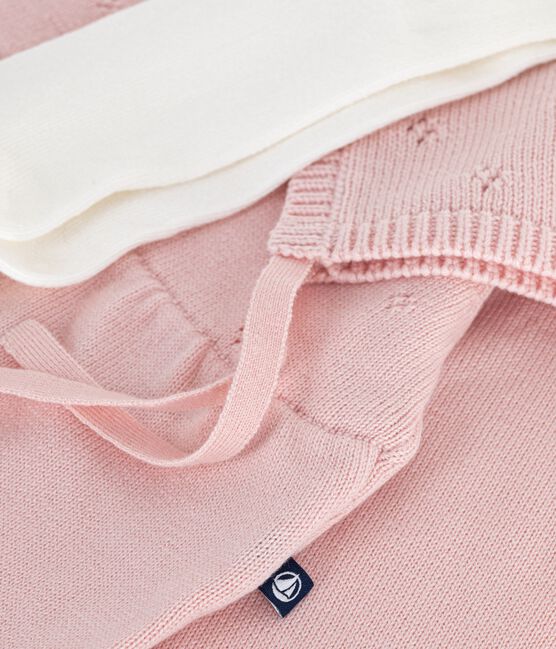 Babies' gift set, with a knitted bonnet, rompers and tights variante 1