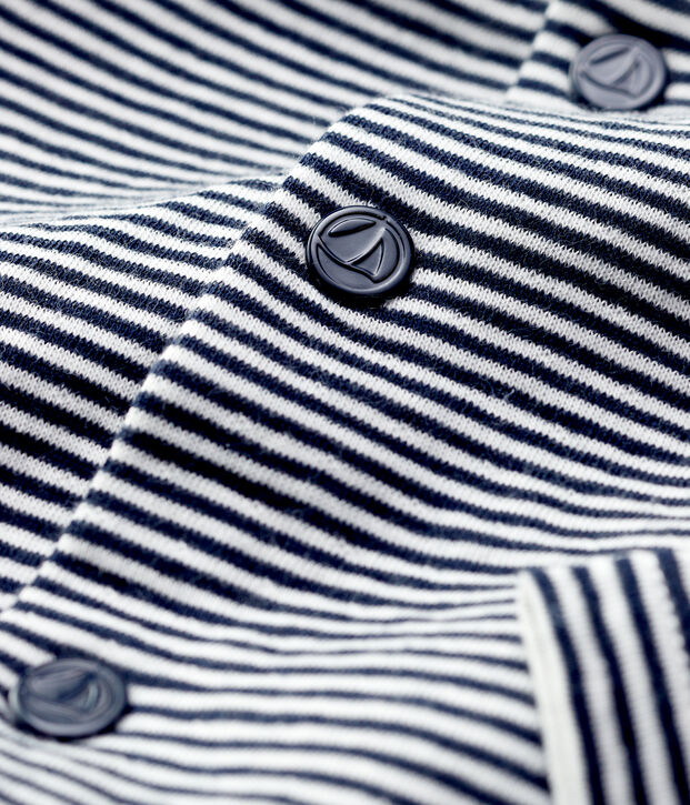 Babies' Cotton Cardigan blue/white