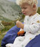 Babies' multicoloured heart-patterned velour pyjamas MARSHMALLOW white/MULTICO white