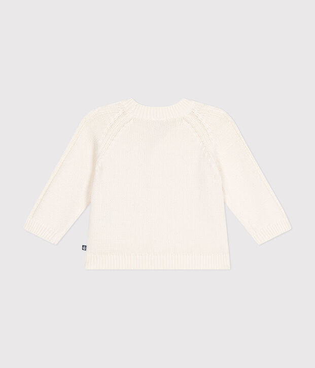 Babies' cotton cardigan white