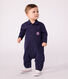 Babies' long, plain overall-style cotton playsuit