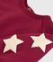 Babies' soft, warm, star-patterned cotton sweatshirt AMARANTE