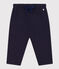 Babies' Quilted Tube-Knit Trousers SMOKING blue