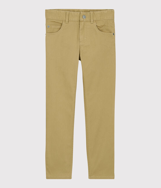 Boys' Slim-Fit Serge Trousers JERRYCAN beige