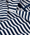 Boys' Stripy Hoodie MEDIEVAL blue/MARSHMALLOW white