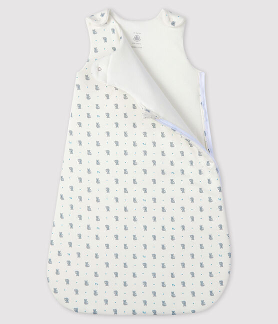 Babies' Rib Knit Sleeping Bag MARSHMALLOW white/GRIS grey/MULTICO