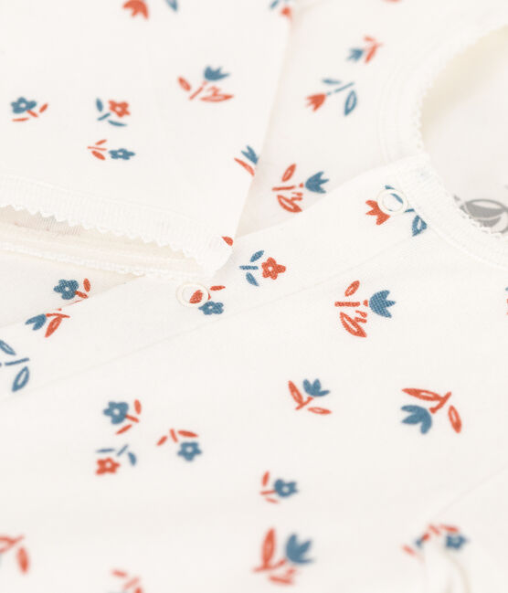 Babies' Floral Tube Knit Bodyjama MARSHMALLOW white/MULTICO white