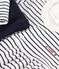 Babies' Cotton Breton Dress with Leggings MARSHMALLOW white/SMOKING blue