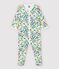 Baby Girls' Jungle Cotton Sleepsuit MARSHMALLOW white/MULTICO white