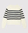 Girls' Mohair/Cotton Jumper MARSHMALLOW white/SMOKING blue