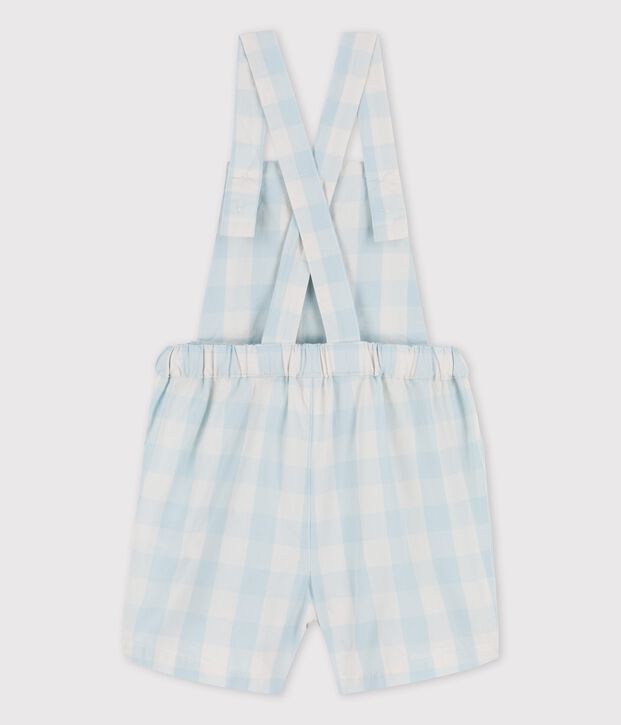 Babies' Poplin Dungaree Shorts BOLDAIR/white