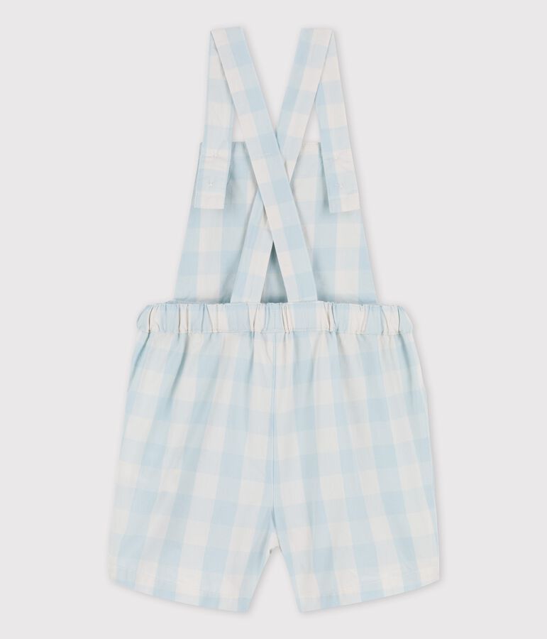 Babies' Poplin Dungaree Shorts BOLDAIR/white
