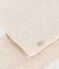 Women's Straight long-sleeved scoop neck T-shirt in slub jersey MONTELIMAR CHINE beige