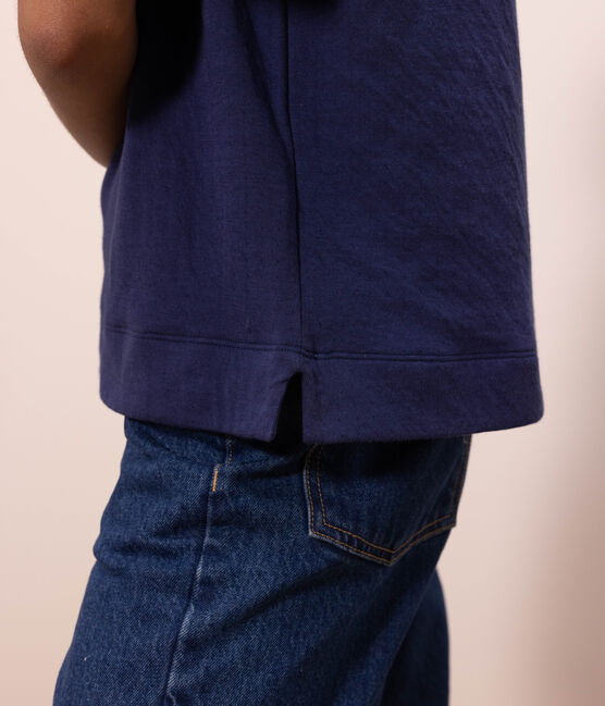 Women's Boxy Cotton T-Shirt CHALOUPE blue