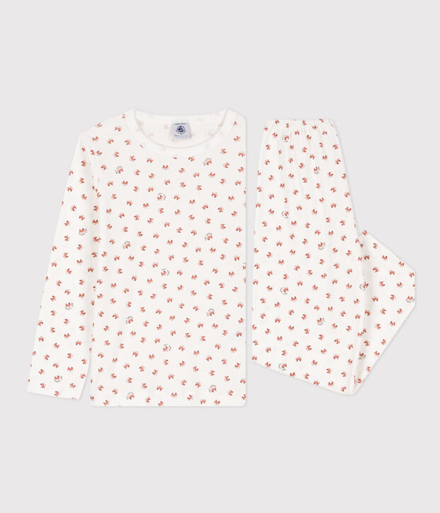 Children's Unisex Fox Cotton Pyjamas white/multicolor