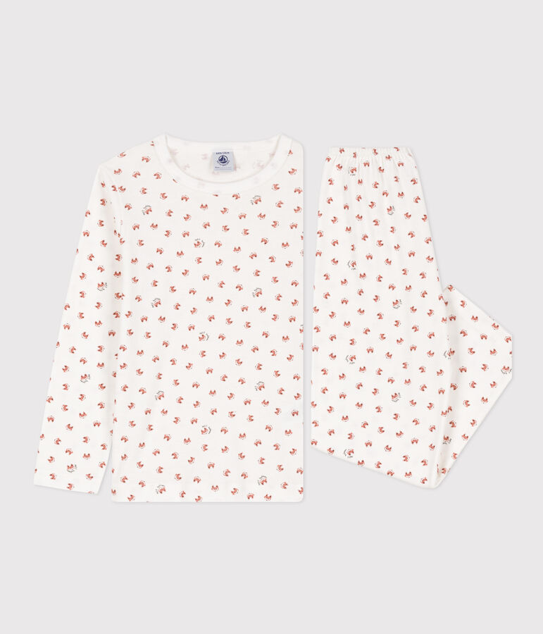 Children's Unisex Fox Cotton Pyjamas MARSHMALLOW white/MULTICO white