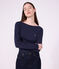 Women's sailor collared cotton T-shirt with long sleeves SMOKING