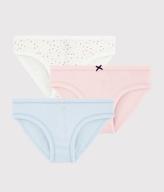 Girls' Multicoloured Spotted Organic Cotton Briefs - 3-Pack variante 1