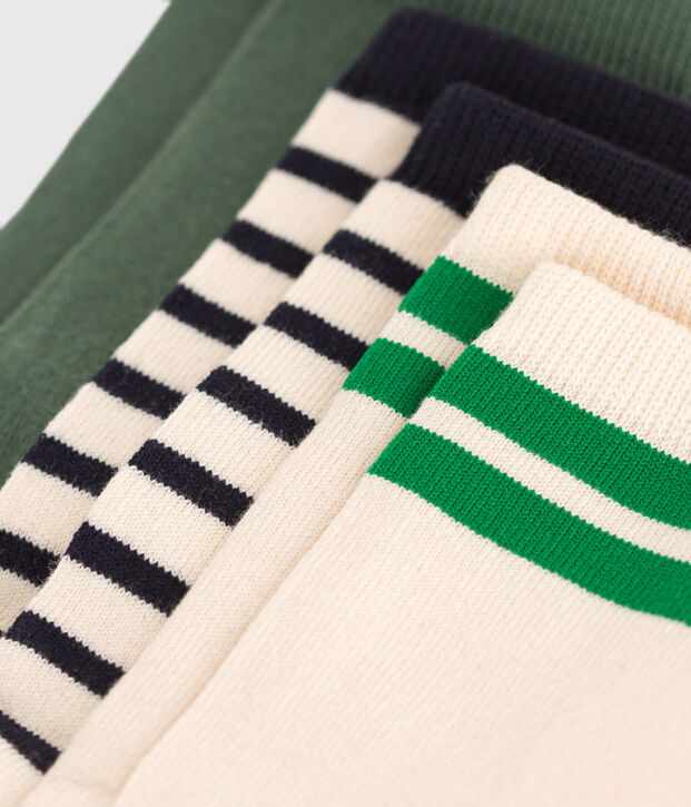 Children's Stripy Cotton Socks - 3-Pack multicolor