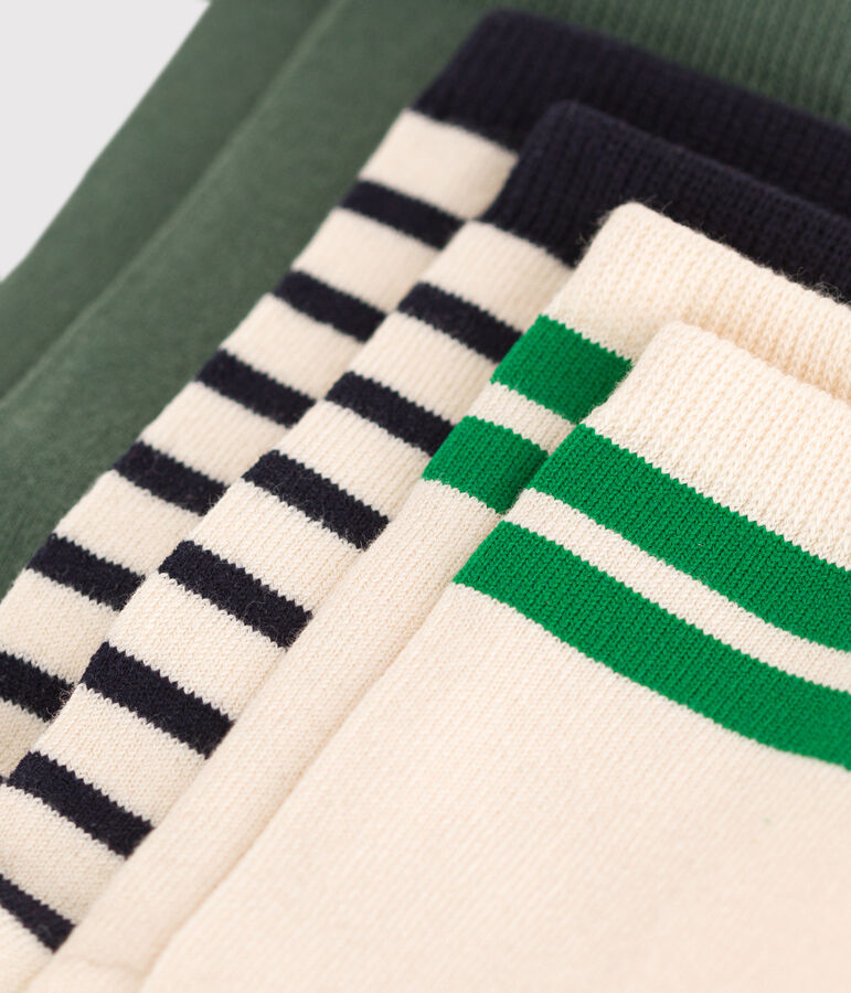 Children's Stripy Cotton Socks - 3-Pack multicolor