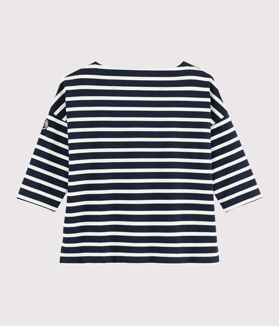 Women's Breton Cotton Top SMOKING blue/MARSHMALLOW white