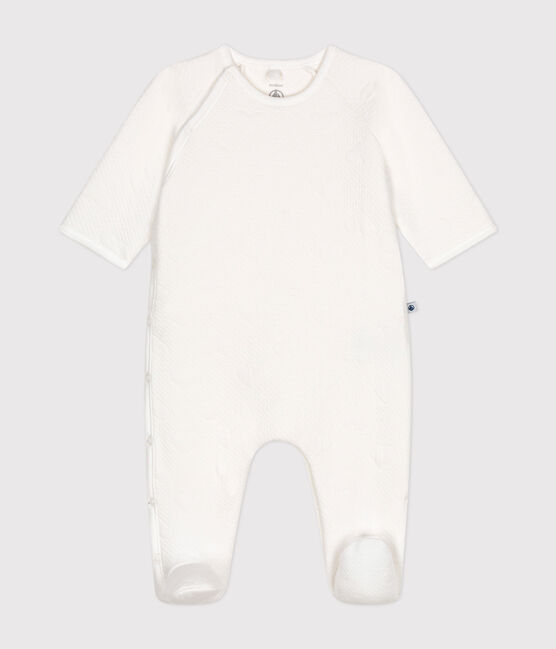 Baby heart tubular pajamas MARSHMALLOW white
