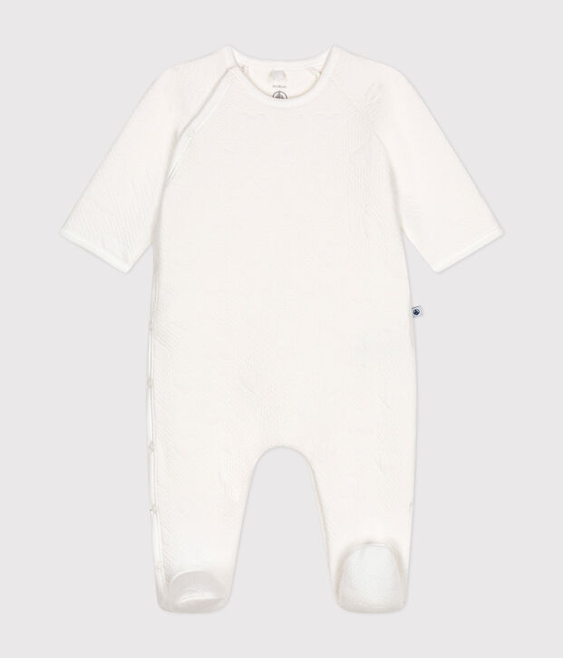 Baby heart tubular pajamas white