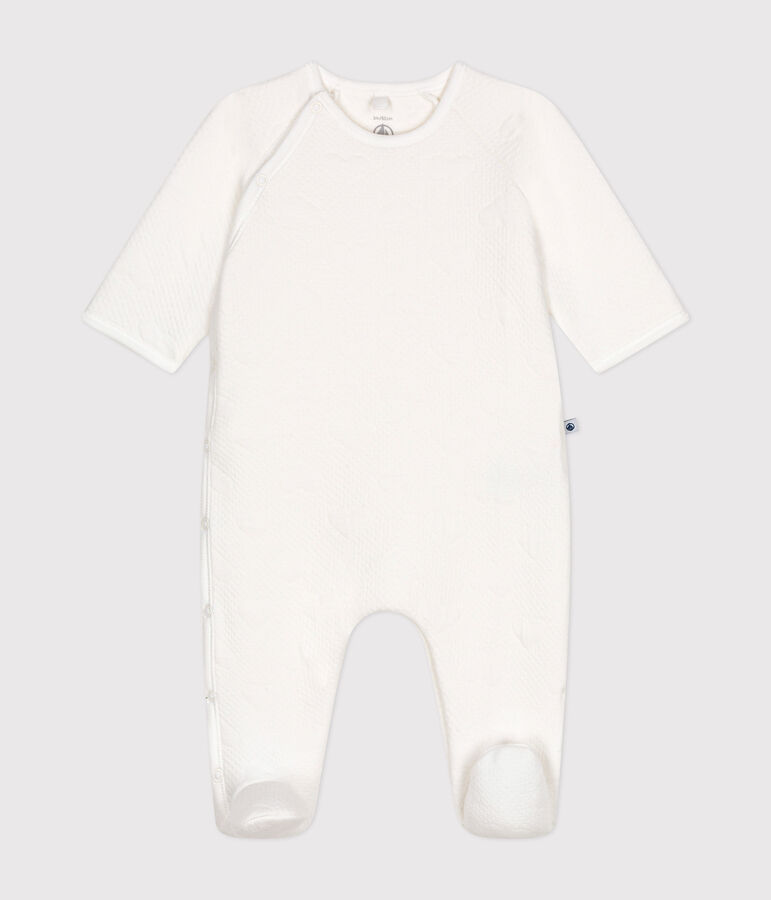 Baby heart tubular pajamas white