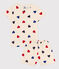 Girls' Heart Patterned Cotton Short Pyjamas AVALANCHE white/MULTICO