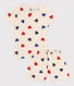 Girls' Heart Patterned Cotton Short Pyjamas