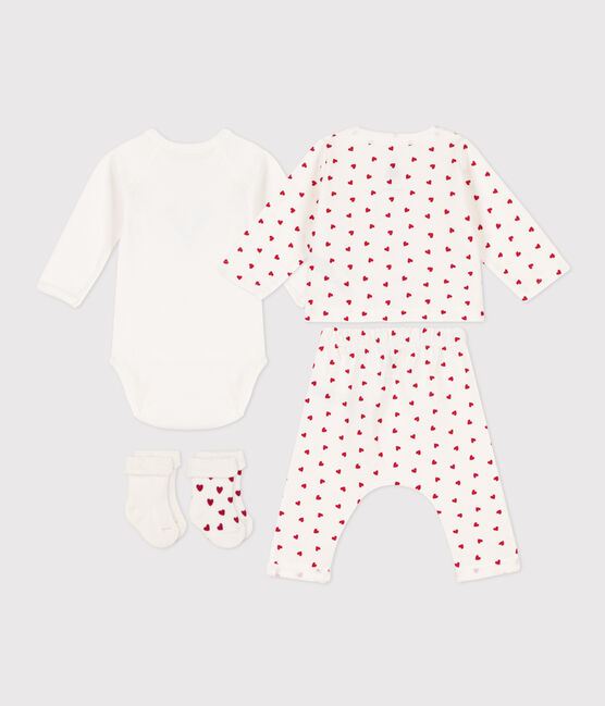 Newborn Baby Mini Heart Patterned Gift Set variante 1