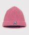 Babies' Knit Hat with Fleece Lining pink