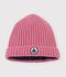 Babies' Knit Hat with Fleece Lining pink