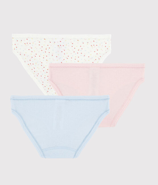 Girls' Multicoloured Spotted Organic Cotton Briefs - 3-Pack variante 1