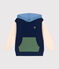 Children's plain cotton hoodie MEDIEVAL blue/MULTICO white