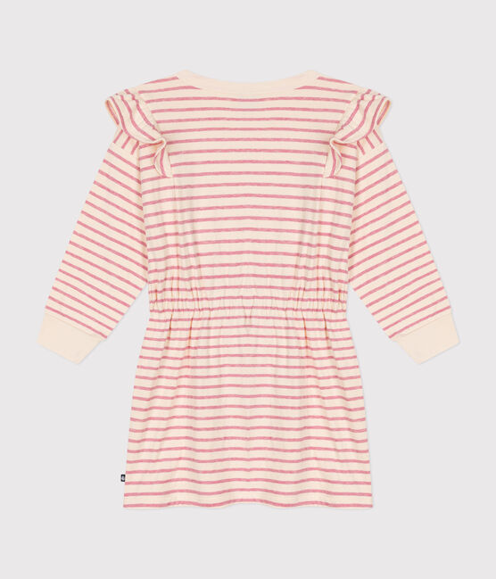 Girls' long-sleeved tube knit dress AVALANCHE pink/ROSELINE