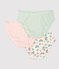 Girls' Floral Print Ruffled Organic Cotton Briefs - 3-Pack variante 1