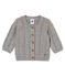Mixed baby's wool and cotton cable knit cardigan SUBWAY CHINE grey