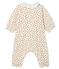 Baby Girls' Long Ribbed Jumpsuit MARSHMALLOW white/MULTICO white