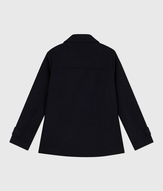 Women's woolen broadcloth pea coat SMOKING blue