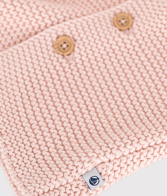 Babies' Moss Stitch Knit Cardigan SALINE pink