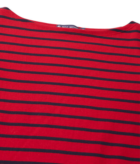 Striped mixed T-shirt MARS red/SMOKING blue
