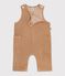 Babies' plain long corduroy jumpsuit LATTE