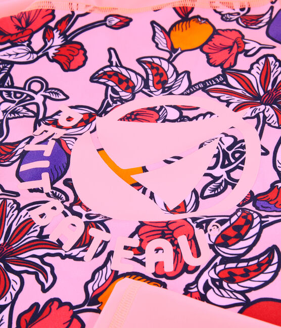 Women's Eco-Friendly UPF 50+ UV-Proof T-shirt PATIENCE pink/MULTICO white