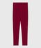 Children's plain cotton leggings AMARANTE