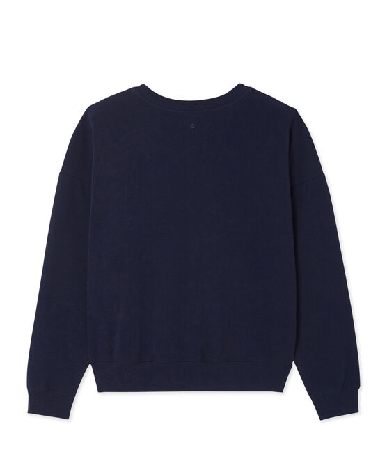 Women's stretch cotton sweatshirt SMOKING blue