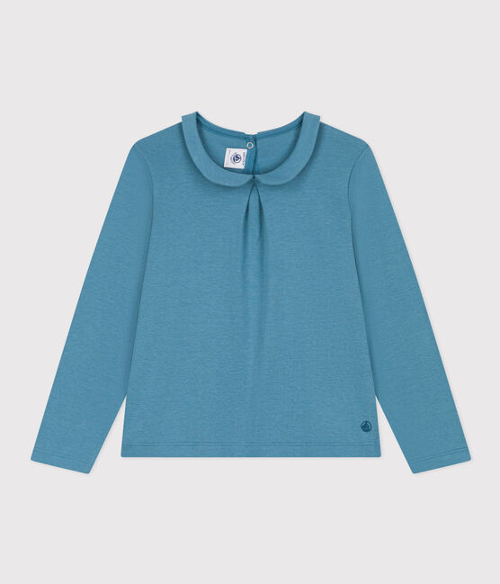 Girls' cotton blouse POLOCHON blue